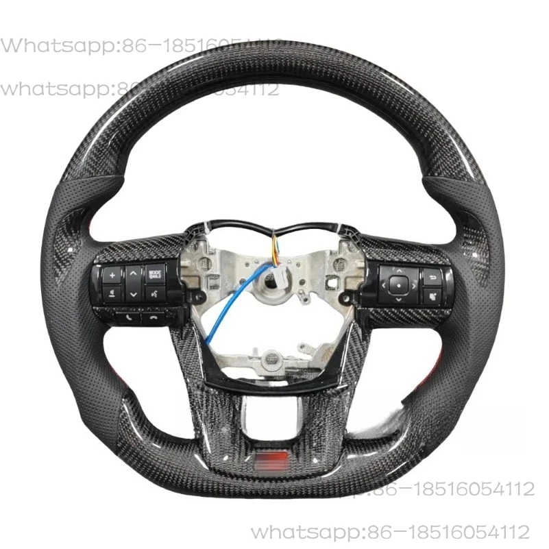 

Индивидуальное рулевое колесо из углеродного волокна для Toyota Hilux Revo Fortuner 2011-2018 Innova GR Sport Racing