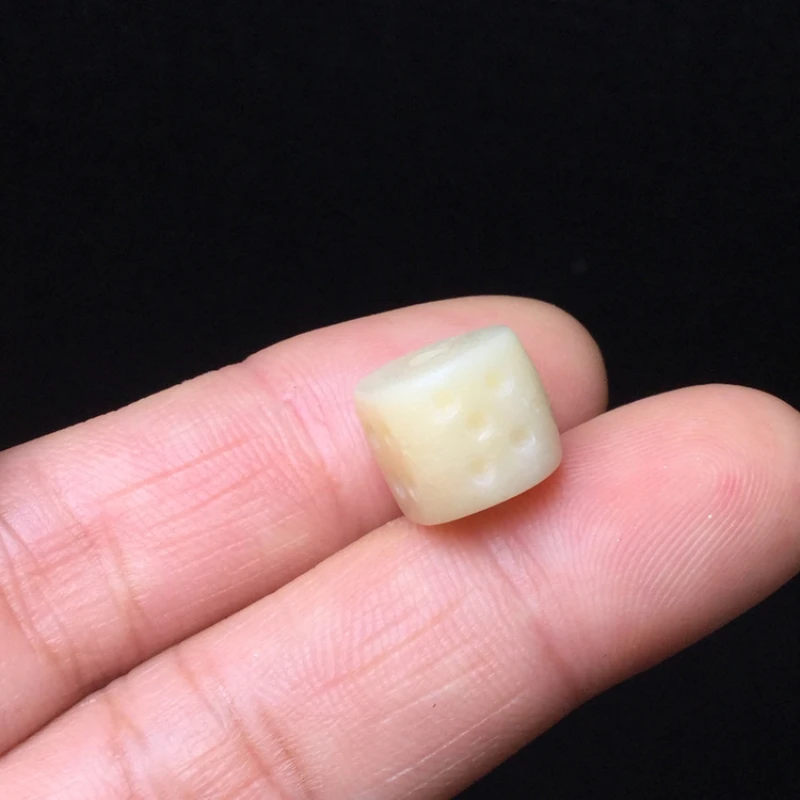 10mm Natural Cameo Bone Dice Loose Beads Square Craps Charms Galloping Dominoes Necklace Bracelet DIY Woman Jewerly Accessory