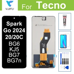 Display For Tecno Spark 20 20C LCD Display Touch Screen For Spark Go 2024 BG6 Digitizer Assembly Replacement With Free Tools