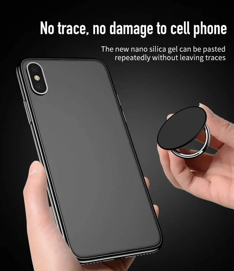 Fingerringhalter, Ständer, Griff, 360° drehbar, für Handy, Auto, magnetische Halterung, Telefon-Rückseite, Aufkleber-Pad, universelle Halterung – Detail 6