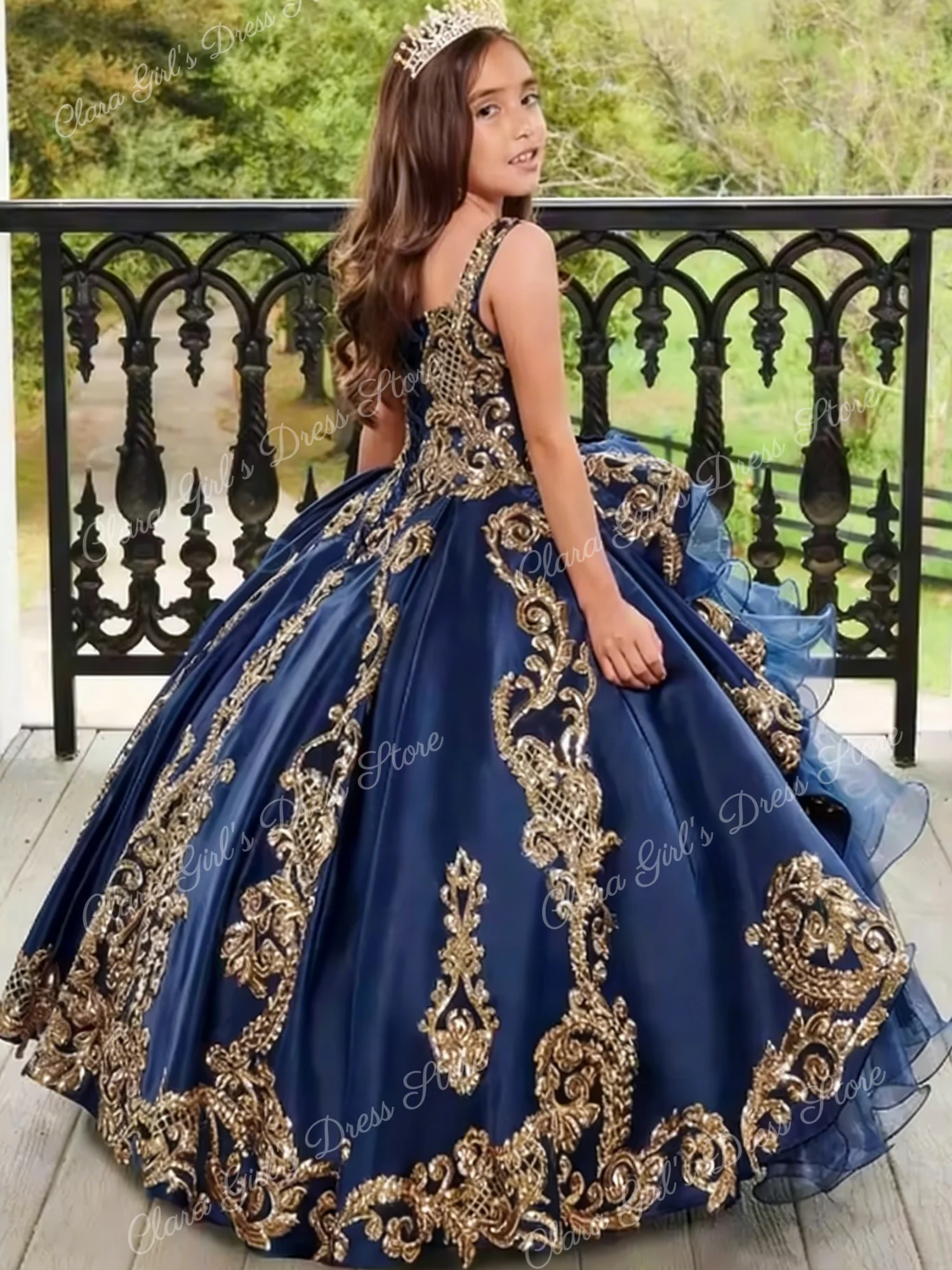 

Gorgeous Green Girls' Dress Children's Ruffle Organza Satin Birthday Party Puffy Dress Princess Pageant Flower Girl Dress Custom