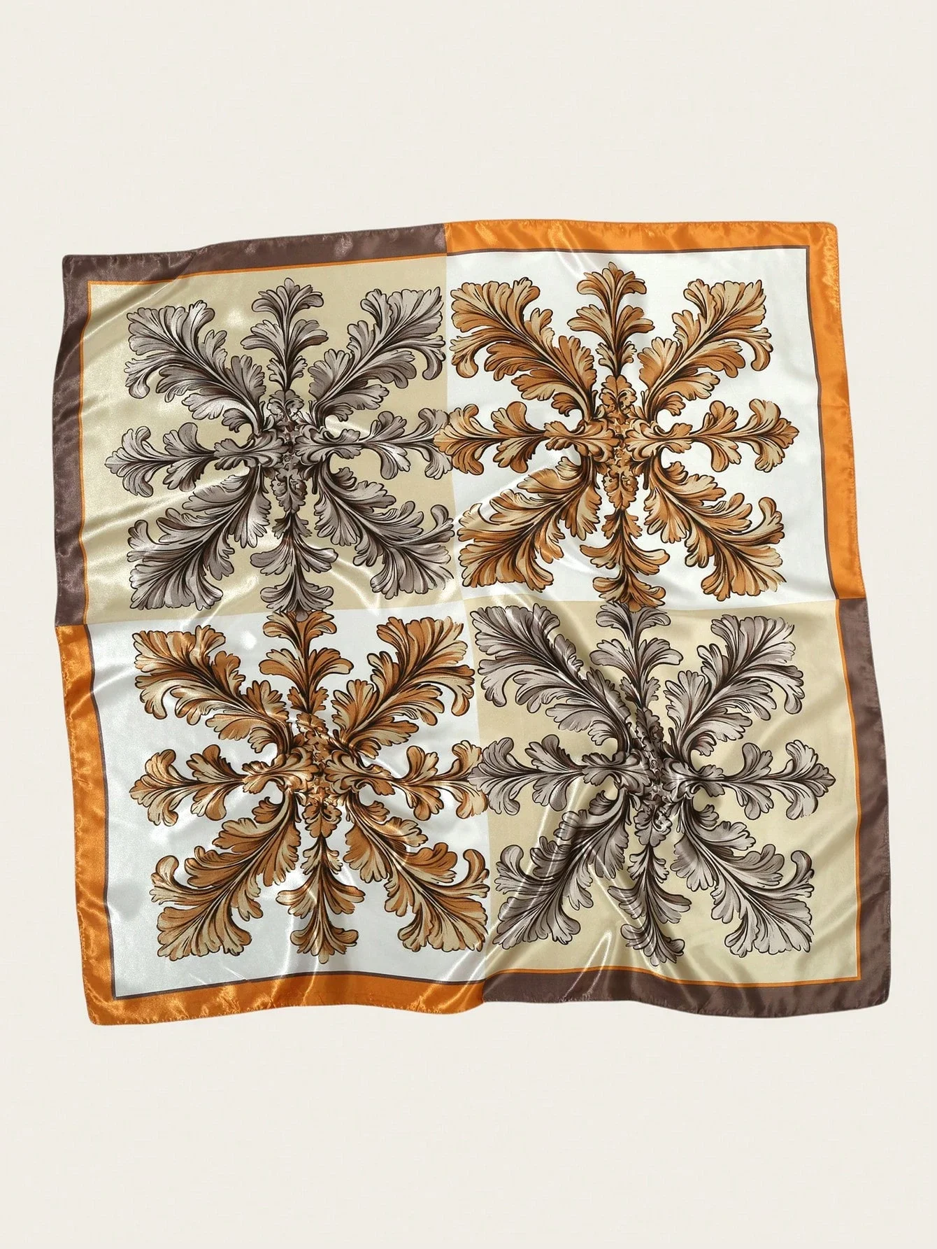 

Women's Baroque Retro Print Satin Square Scarf Fashion Headband Bandana For Spring Summer