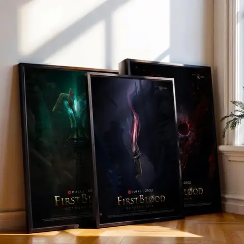 Dota 2 Game Poster Art Cover Songs Music Rap Wall Waterproof Paper Sticker For Living Room Home Decor