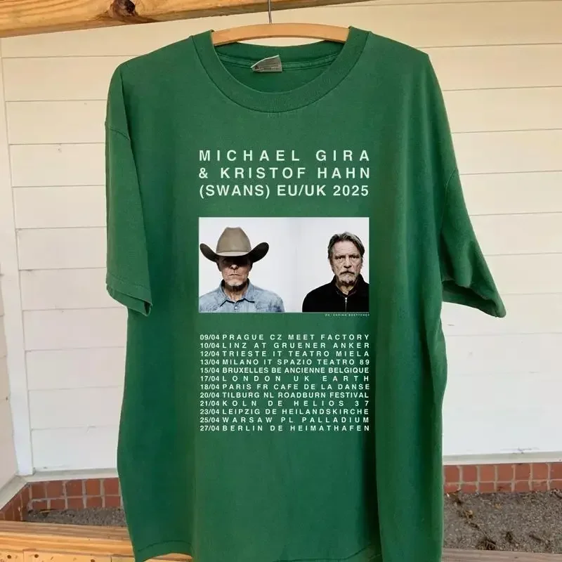 Camiseta de la gira europea y del Reino Unido de Michael Gira Kristof Hahn Swans Band, talla S 5XL