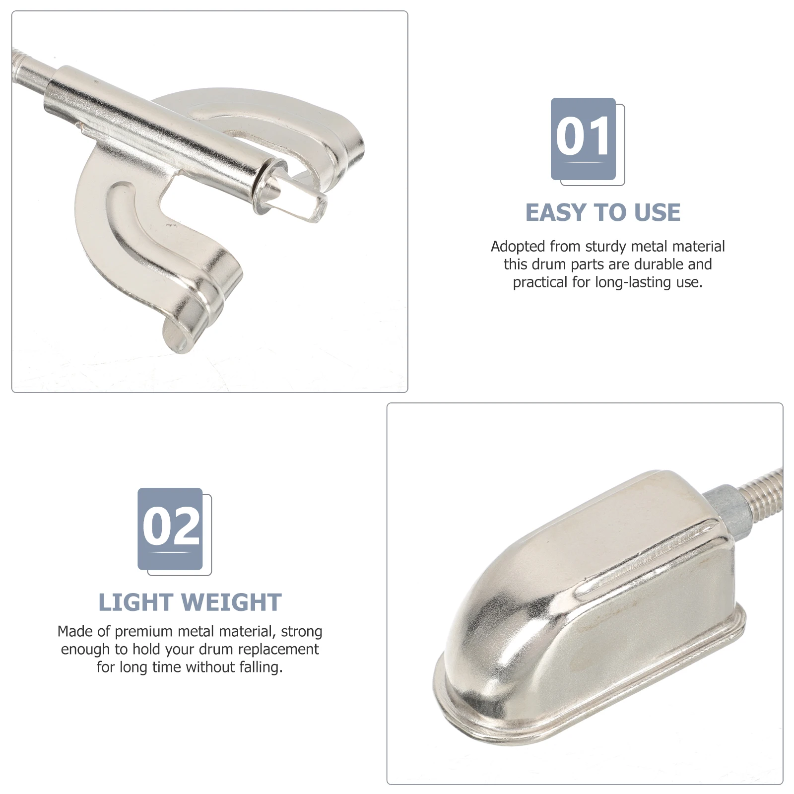 

Set Ear Metal Lugs Durable Snare Kit Accessories Bass Claws Snare Drum Lugs Drum Hooks Connectors Lightweight