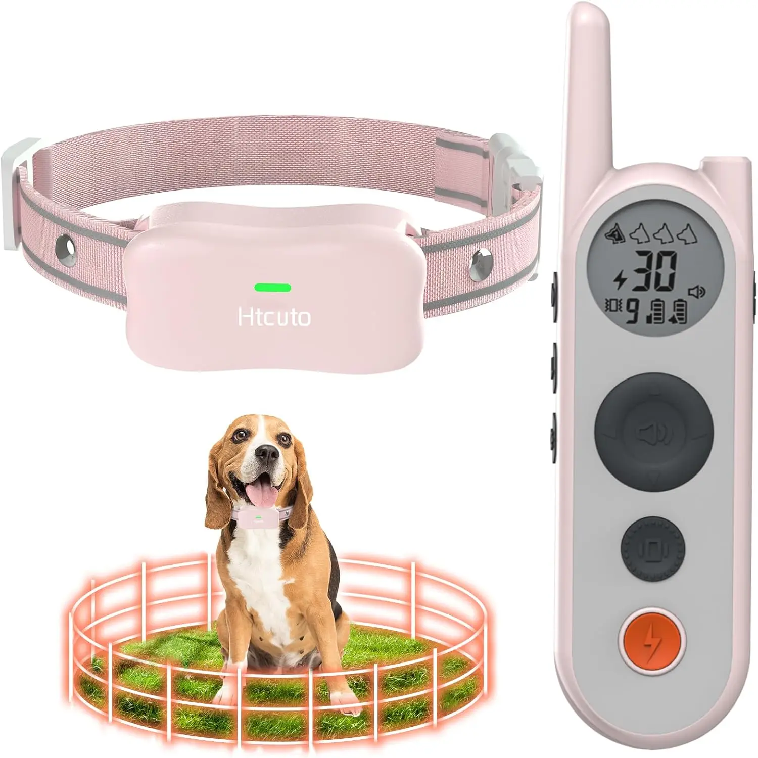 

Wireless Dog Fence System 6000FT Shock Collar for Dogs, Waterproof Rechargeable Training Collar, Safe Pet Containment Boundary f