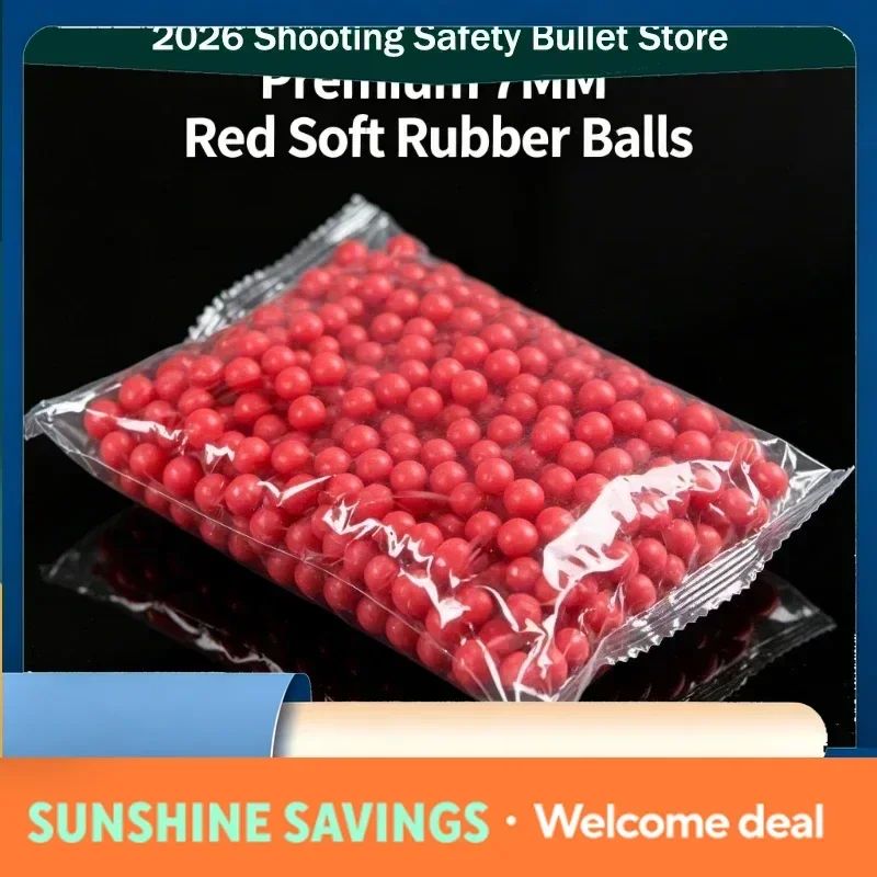 2030 Cool 500Pcs/Bag 7MM Red Flexible Soft Balls Non-Toxic Outdoor Game Toy Replacement Parts 1Bag/3Bag/5Bag