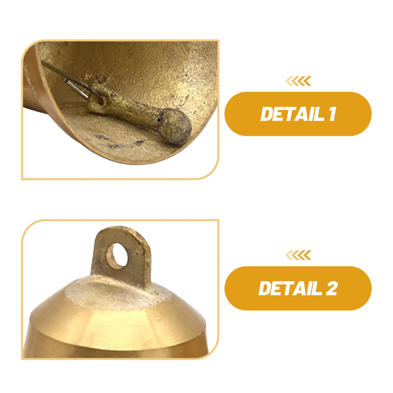 Retro Copper Bell Ornaments Crisp Resonant Sound Lightweight Vintage Style Hanging Pendant Bell Decor for Craft Projects Wind