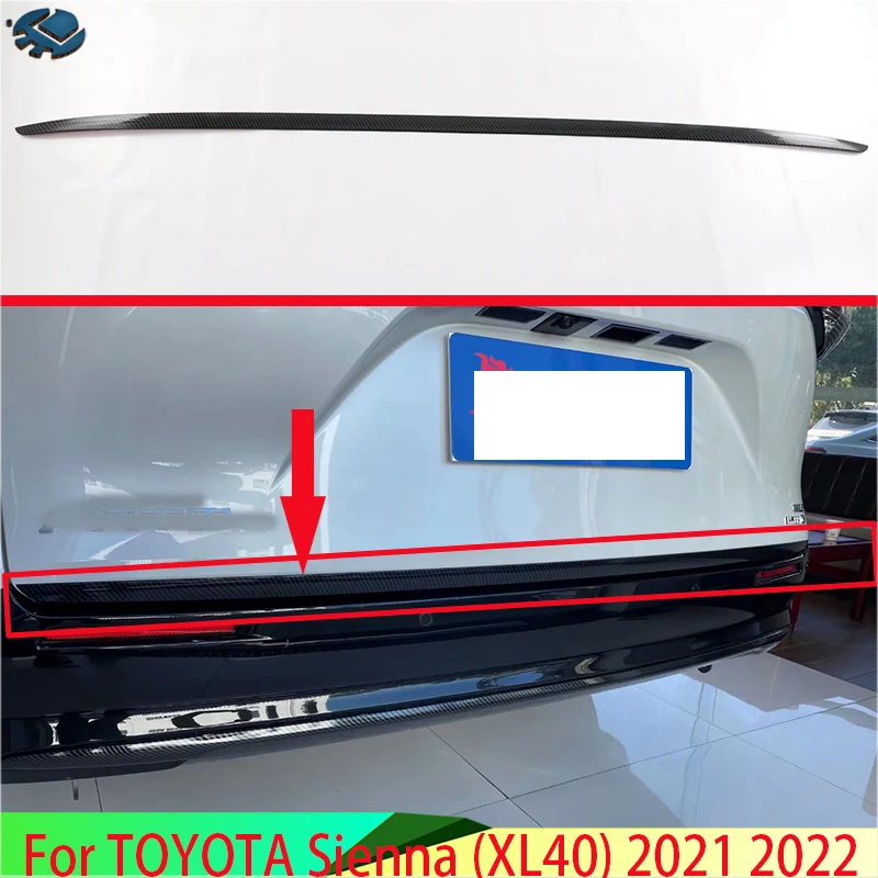 

Для TOYOTA Sienna (XL40) 2021 2022, стиль из углеродного волокна, задняя дверная крышка, накладка на задний багажник, молдинг, рамка, Стайлинг, гарнир