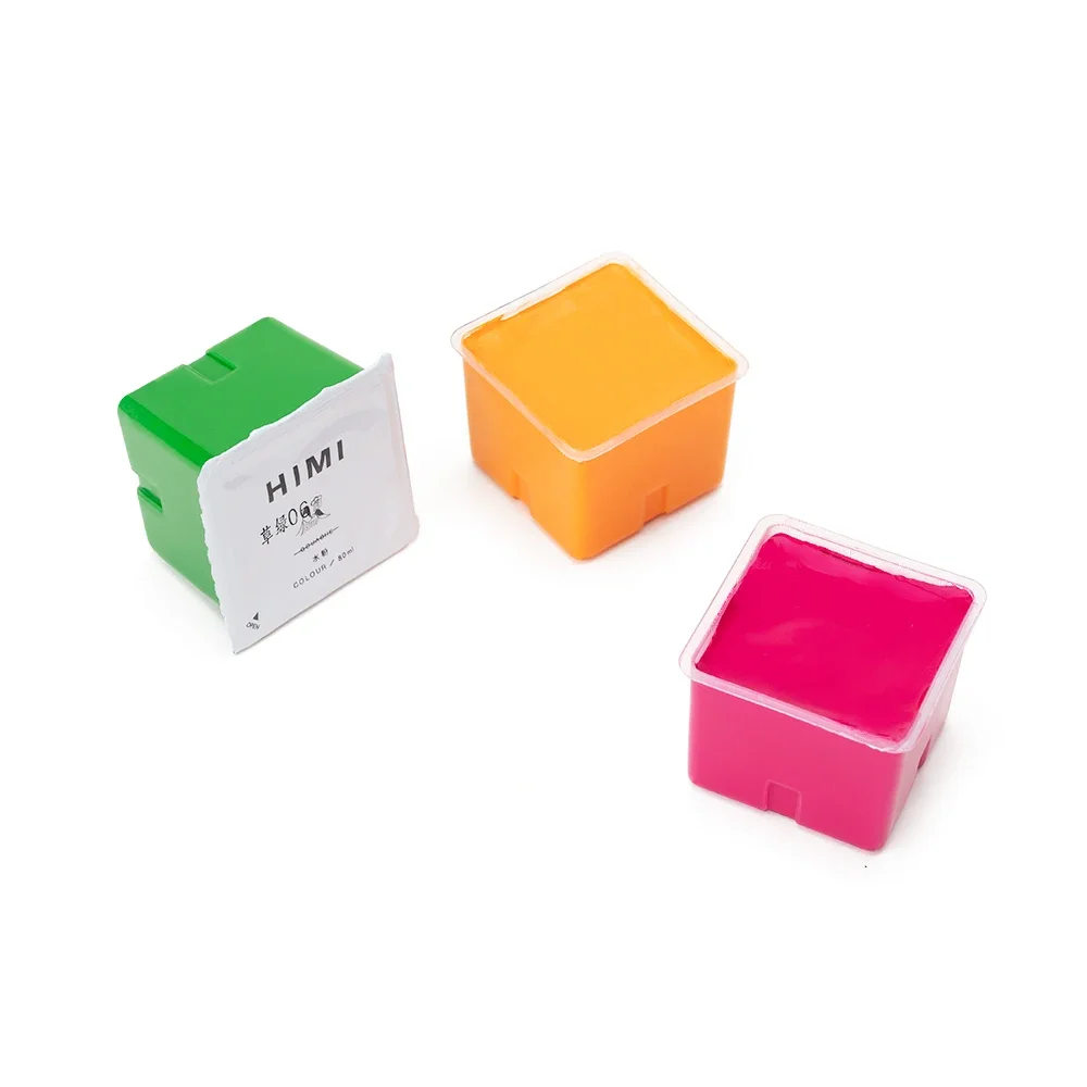 MIYA HIMI Gouache Watercolor Refill Paint (30ml/Pc) Unique Jelly Cup Design Non Toxic,Portable Kit for Artist, Hobby,Kid