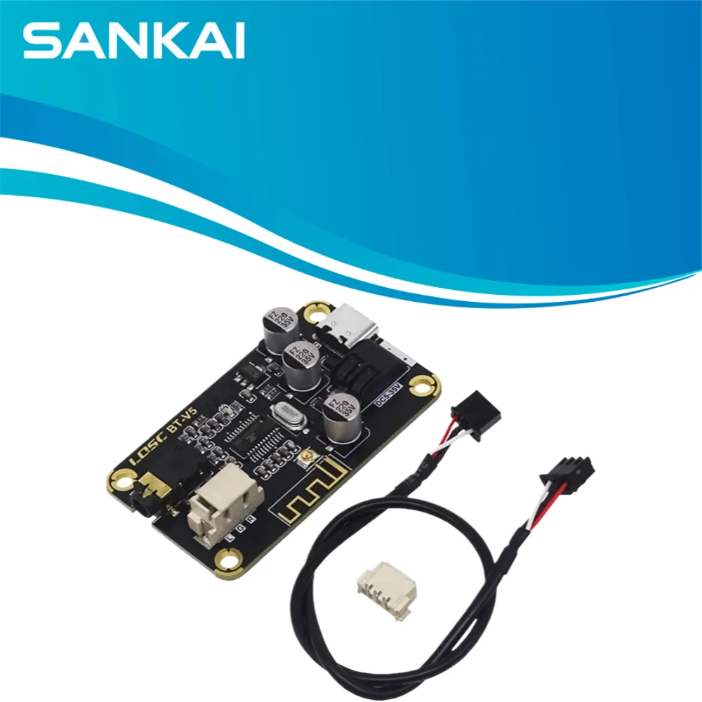 5W+5W Bluetooth Audio Amplifier Board, MP3 Decoder Lossless, USB/TF, DIY Car Speaker Module
