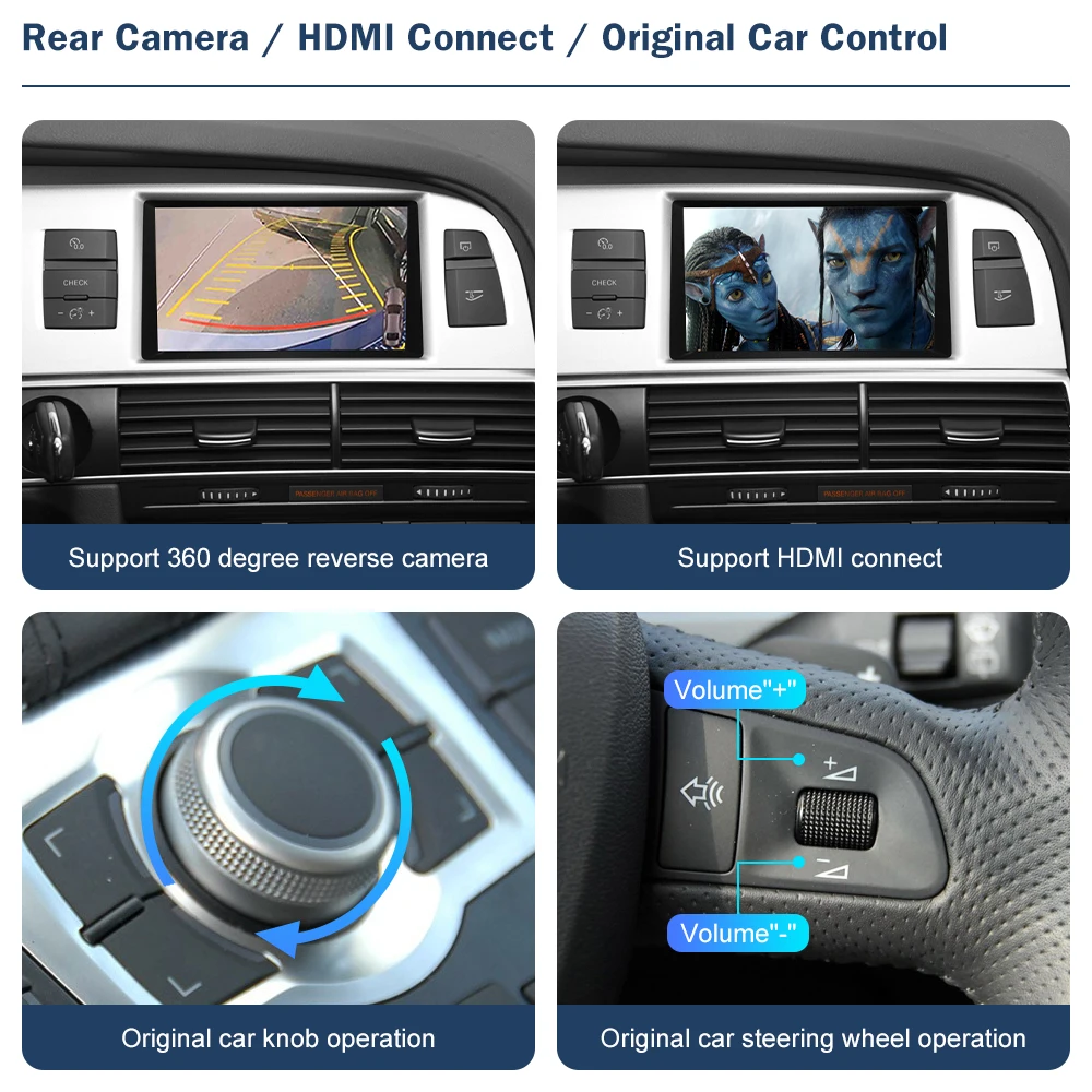 Wireless Android Auto Interface for Audi A6 C6 A7 C7 2010-2011 Q7 2010-2015 With CarPlay AirPlay Mirror Link Car Play