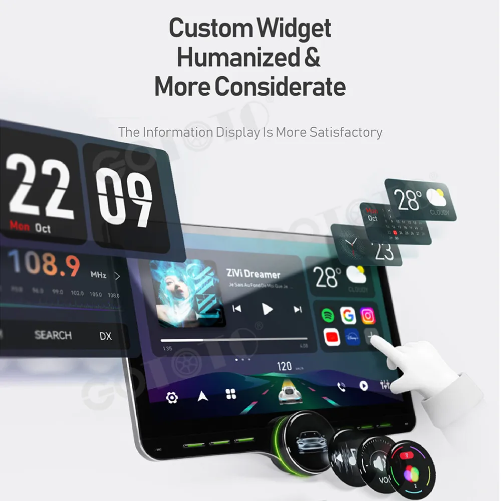 Android Auto Car Stereo 11.5 Inch For Toyota Avalon 2008‑2011 Car Radio GPS Navigation Carplay Entertainment 4G SIM LTE 4G - view 6