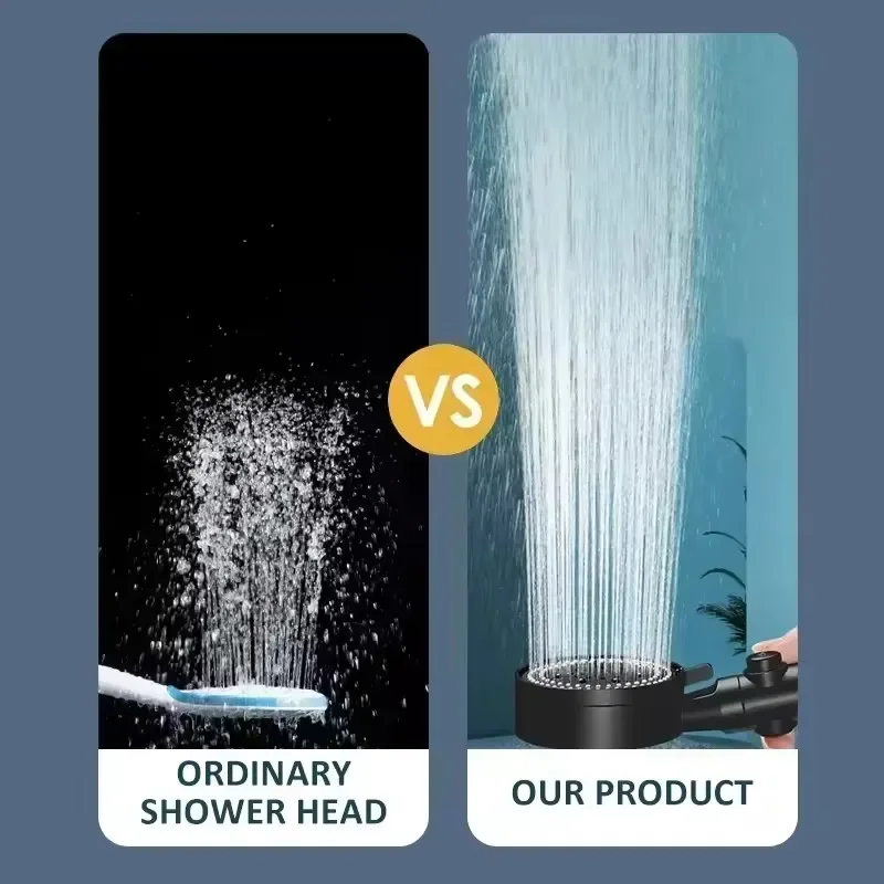 Shower Head 5 Modes Water Saving Adjustable High Pressure Showerhead Handheld Spray Hangable Bathroom Accessories 2025 New