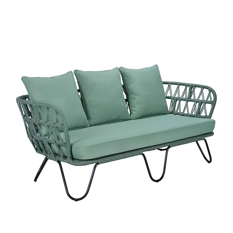 Outdoor touw weven high-end bankcombinatie hotel homestay waterdicht en zonnebrandcrème villa outdoor rotan weven binnenplaats