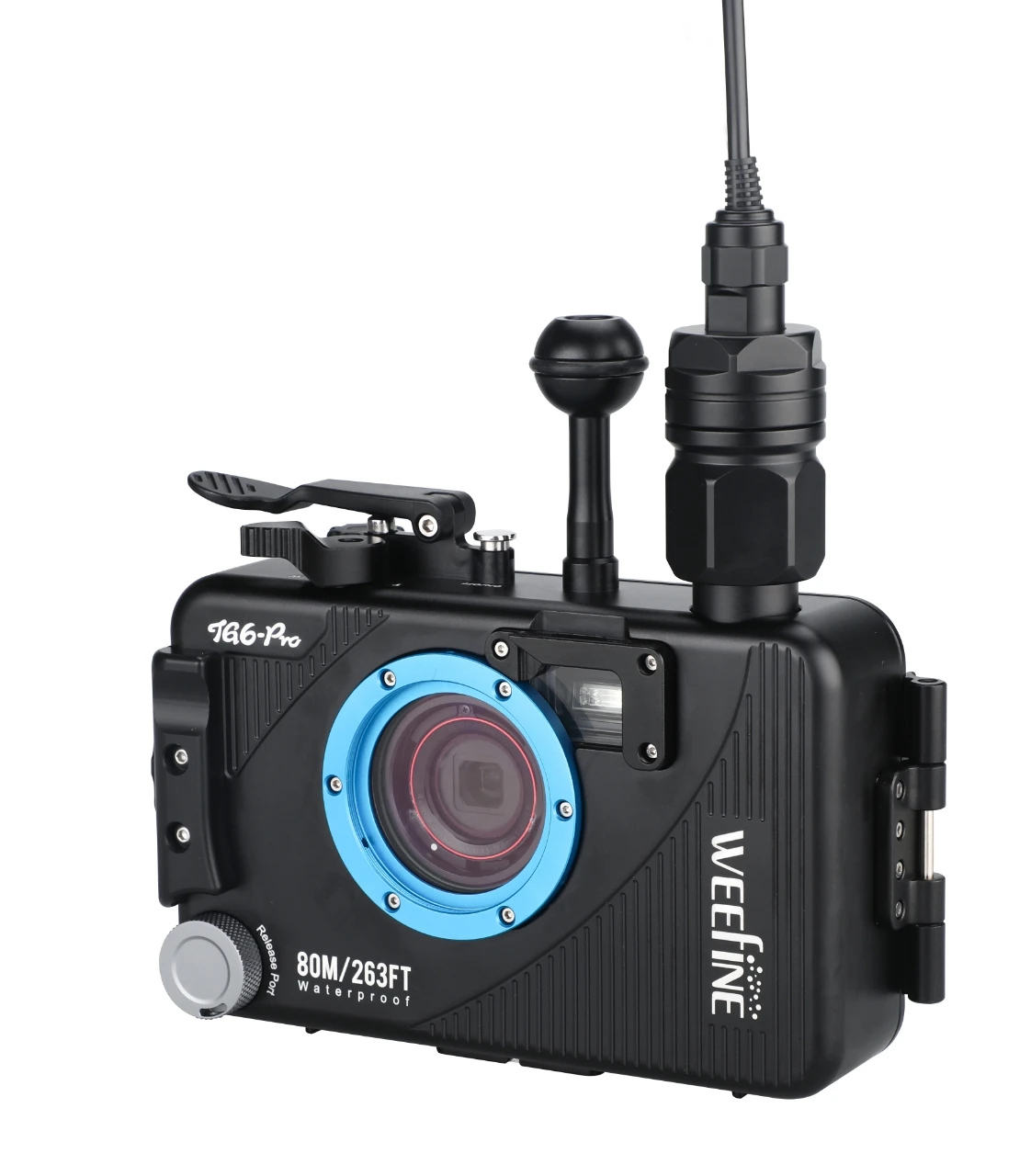 Weefine Olympus TG5 WFH TG6 Pro مبيت كاميرا مقاوم للماء فراغ سبائك الألومنيوم حافظة كاميرا الغوص تحت الماء التصوير #2