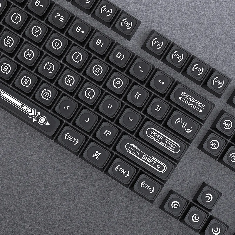 opal black double-spell keycap original small full set of mechanical keyboard hot sublimation