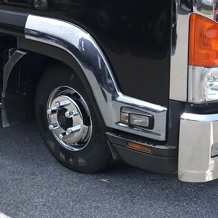 HIGH QUALITY ELECTROPLATED CHROME WHEEL EYEBROW FENDER FOR ISUZU FORWARD TRUCK BODY PARTS