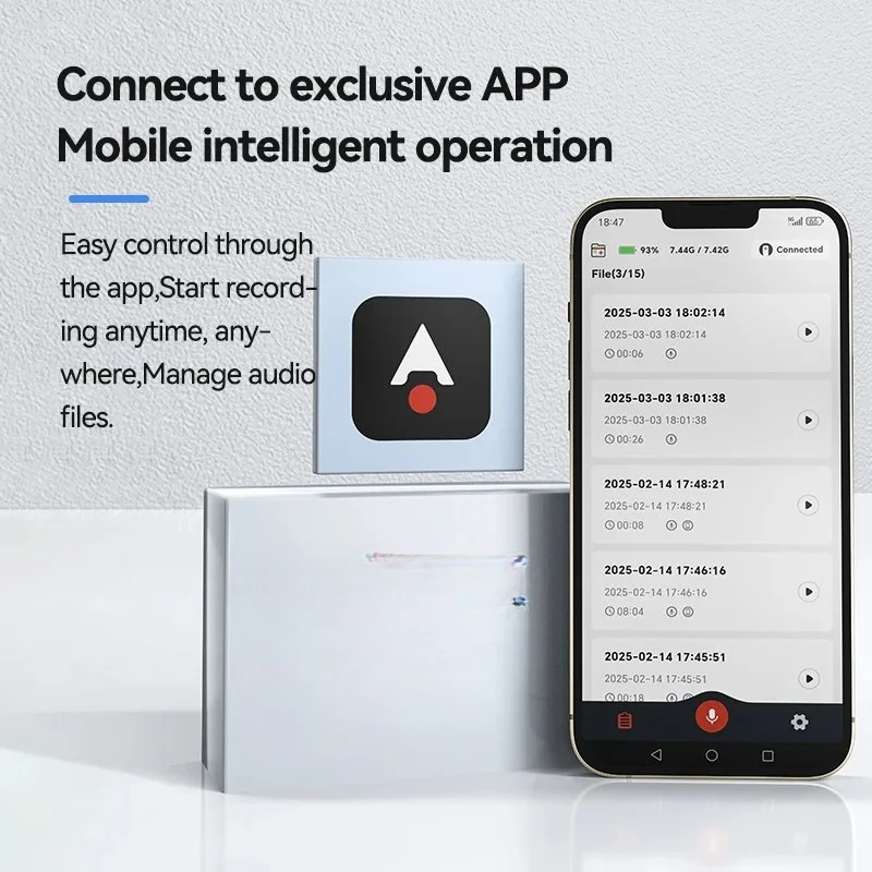 New Q90A AI Recorder ChatGPT Intelligent Transcription Bilingual Dialogue Translation Recording Pen APP Controls Recorder