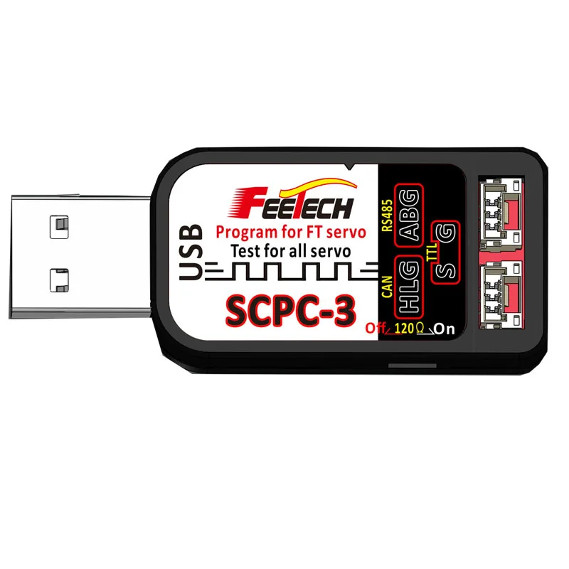 FE-SCPC-3 Feetech Servo Programmer USB  Programming Card All Brands PWM Servo Tester Supports Output TTL RS485 CAN Signal Levels