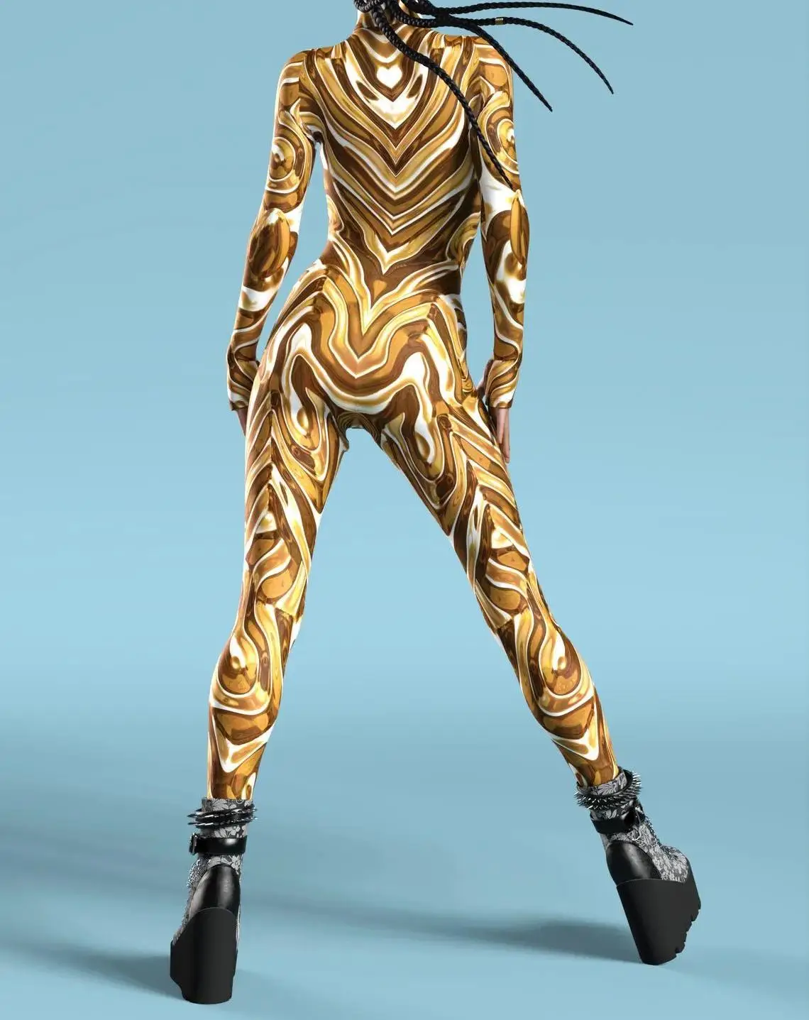 Sexy Leopardenmuster-Overall für Damen, Party-Kostüm, enganliegender Jumpsuit, Onesie-Kostüm, elastischer Bodysuit für Feiertage und Spiele. – Detail 20