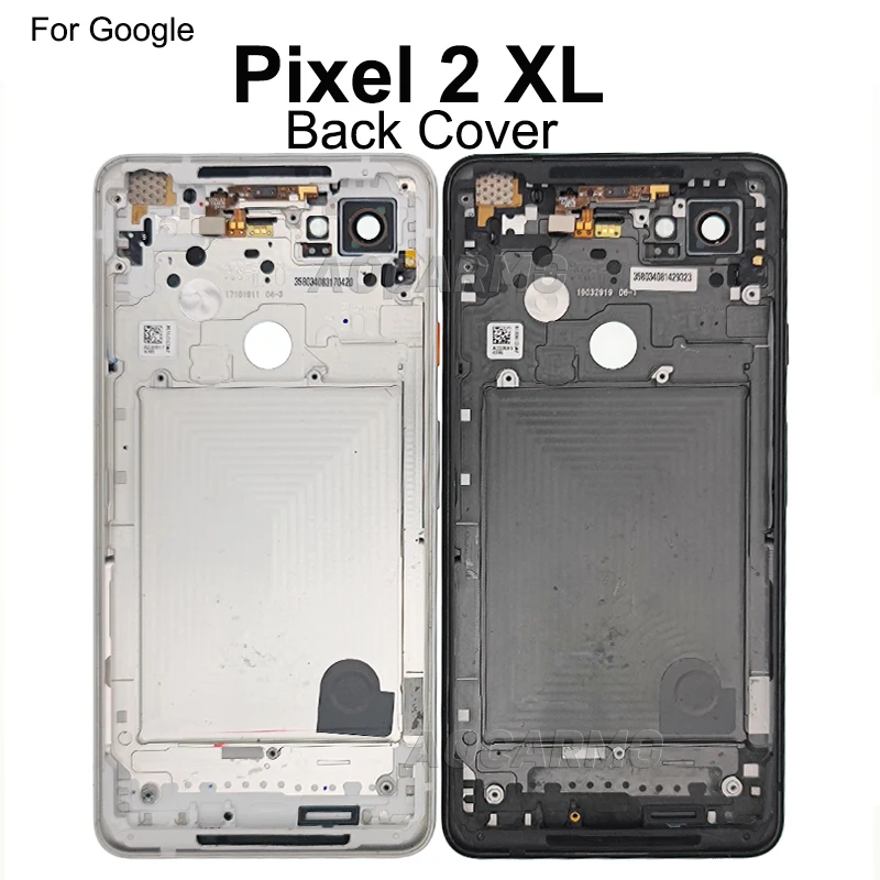 Aocarmo For Google Pixel 2 XL 2XL Middle Board Frame Chassis Bezel Plate With Camera Lens Buttons Adhesive Replacement Part