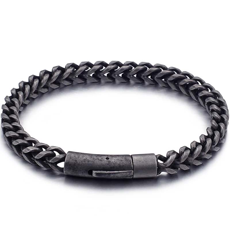 Pulseira de homem homme de 12 mm de largura de aço inoxidável, charme de candidatura a faixas manuais para homens acessórios de jóias para homens vintage