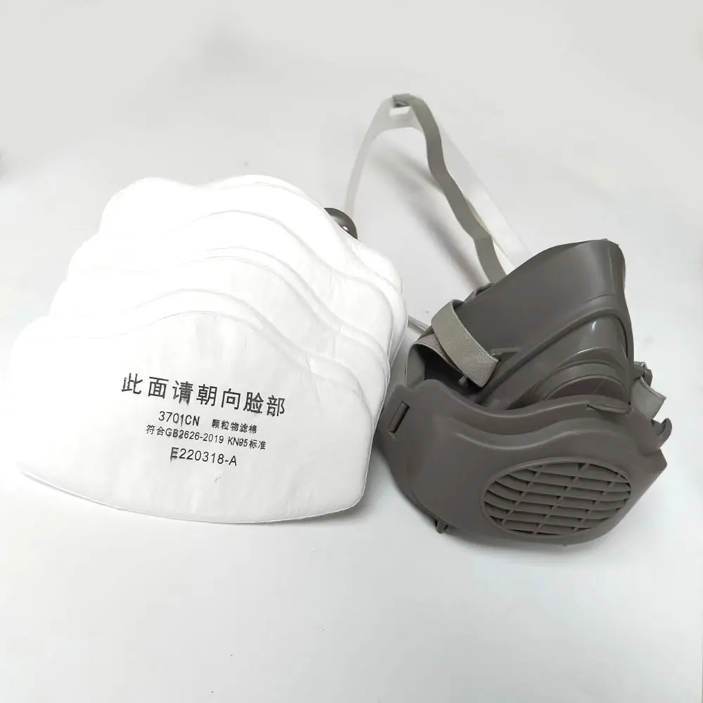 3200 Dustproof Half Mask Respirator Suitable For Spray Paint Carpentry Grinding House Decoration And Filter Accessory