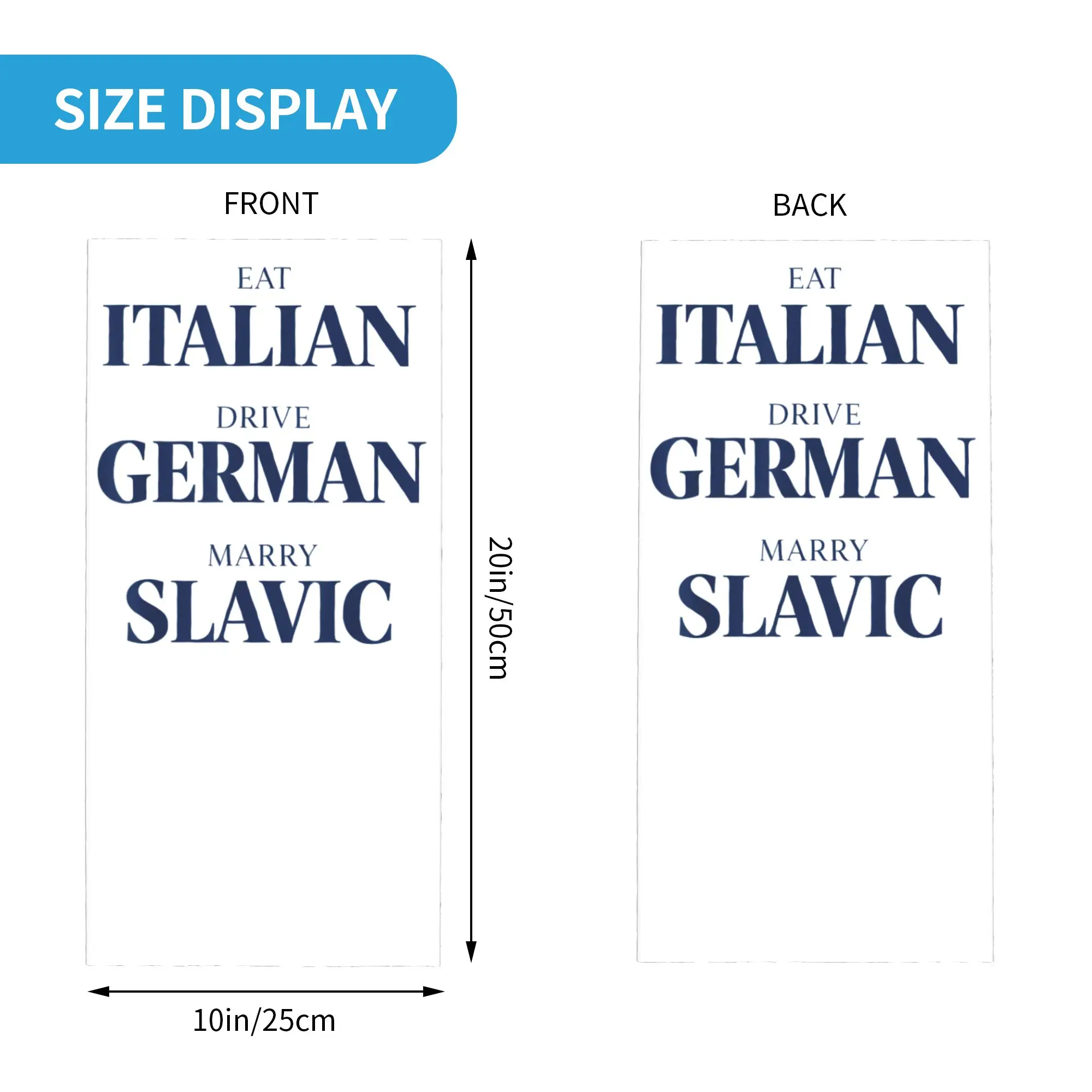Eat Italian Drive German Marry Slavic Bandana Neck Cover Balaclavas Face Scarf Print Car Humor Headband Outdoor Adult Windproof