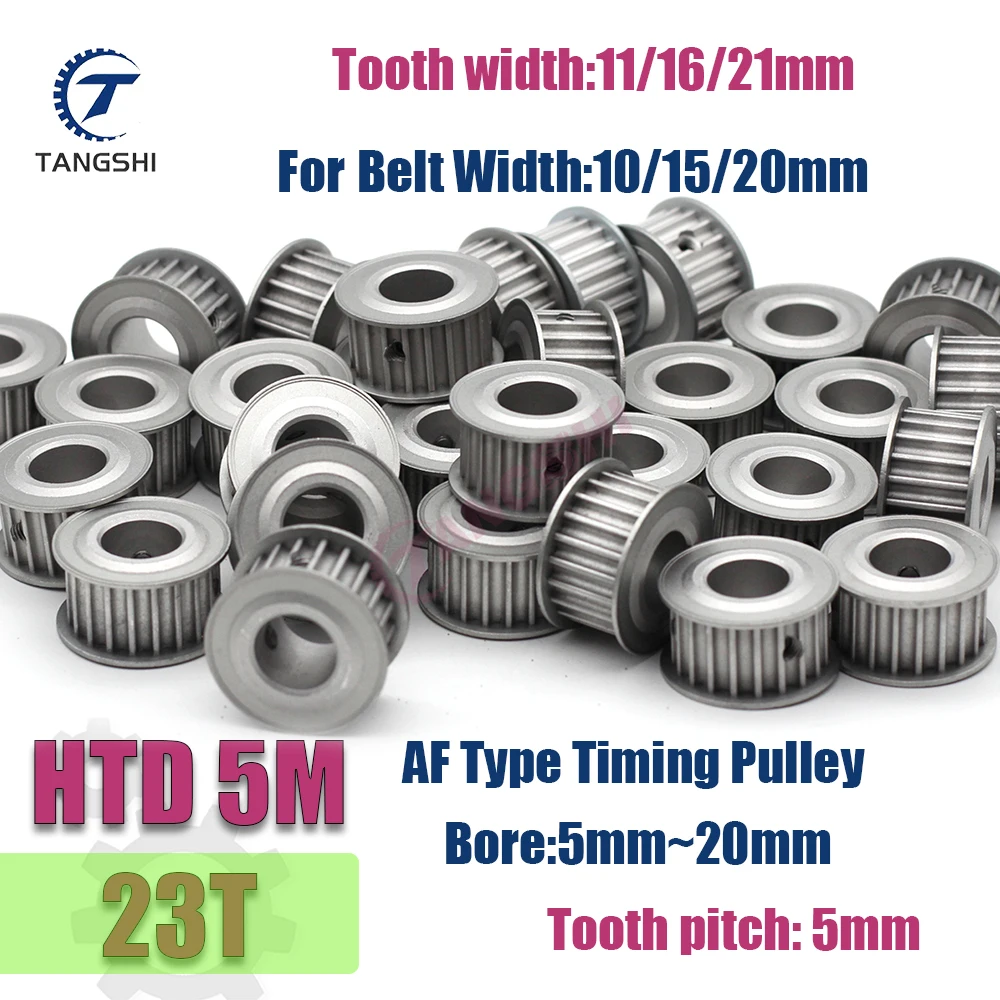 HTD 5M 23 Teeth Synchronous Timing Pulley CNC Precision Drive Belt Width 10/15/20mm Bore Diameter 5-20mm for Belt Drive Systems