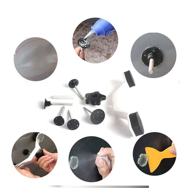Car Dent Repair Tool Kit Hail Damage Remover Paintless Body Panel Puller Lifter Auto Dent Removal Tools Set Without Painting
