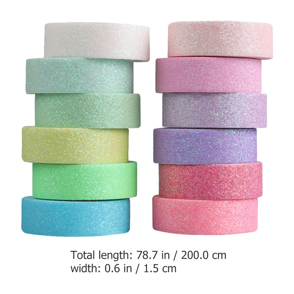

12 Rolls Crafting Tape Washi Scrapbooking for Decorative Whisper Paper Decoration