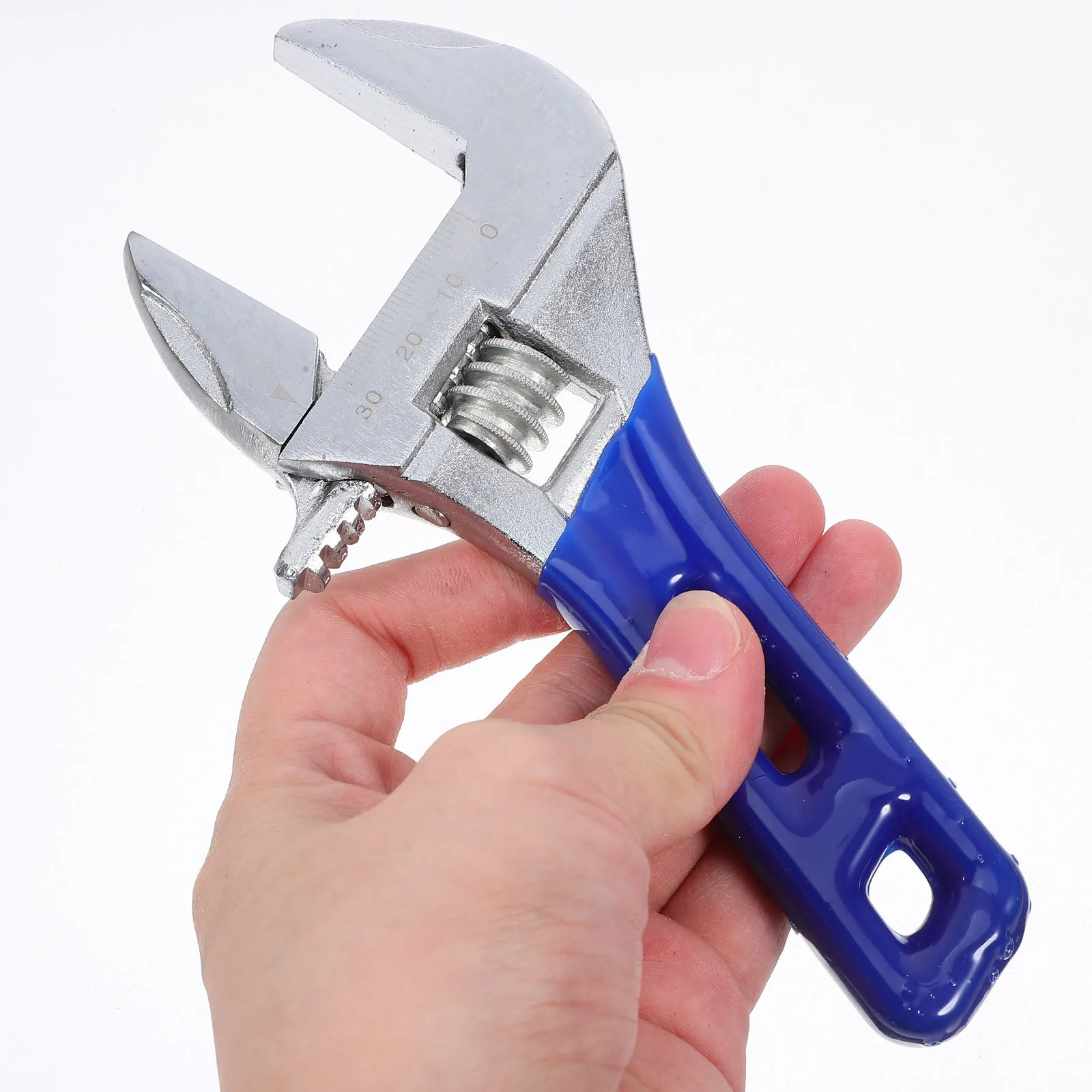

Large Opening Industrial Adjustable Wrench Multi Functional Plumbing Tool Bathroom Faucet Installation Removal Leak Proof Grip