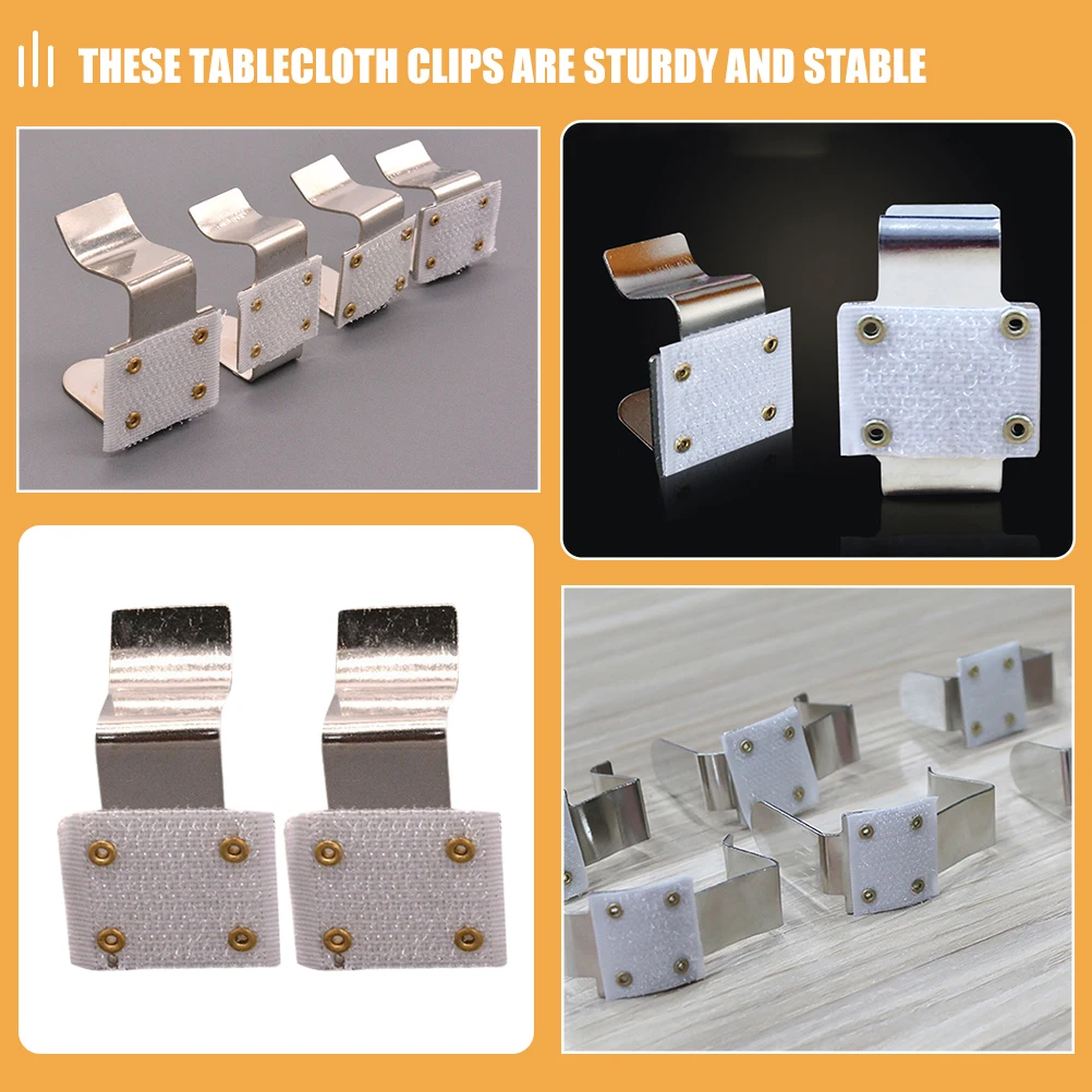 

20 Pcs Table and Chair Set Metal Card Heavy Duty Tablecloth Iron Outdoor Clamps