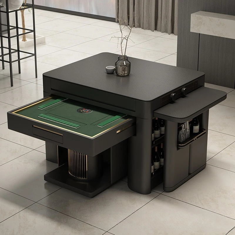 Rock slab dining table mahjong table, island desktop integrated dual-purpose, retractable, home restaurant, modern simplicity