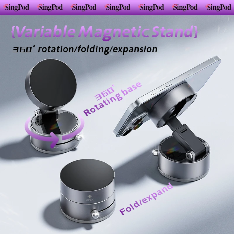 

Вакуумный патрон А3, магнитный автомобильный держатель для мобильного телефона, 360° ° вращающийся складной, подходит для автомобиля/настольного компьютера/путешествий