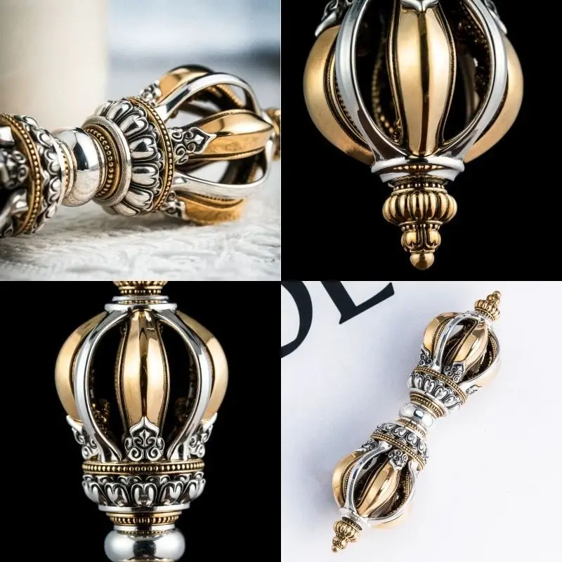 Hidden Treasure Nine-Pronged Vajra Ornament Large Size Stress Relief Anytime Playable Accessory Tibetan Demon-Subduing Vajra