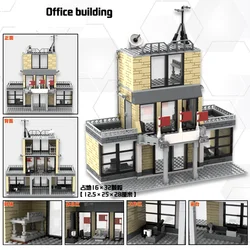 New City Police Office Building model Building Blocks Sets Militarys Scene Architecture Model Bricks