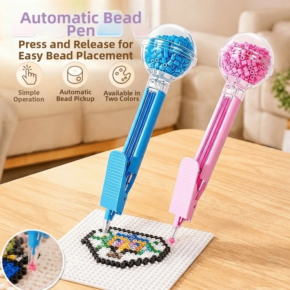 Automatic Fuse Bead Pen 2.6mm Tip Jam-Free Bead Placement Pen Time-Saving Creative Bead Positioning Pen Puzzle Making