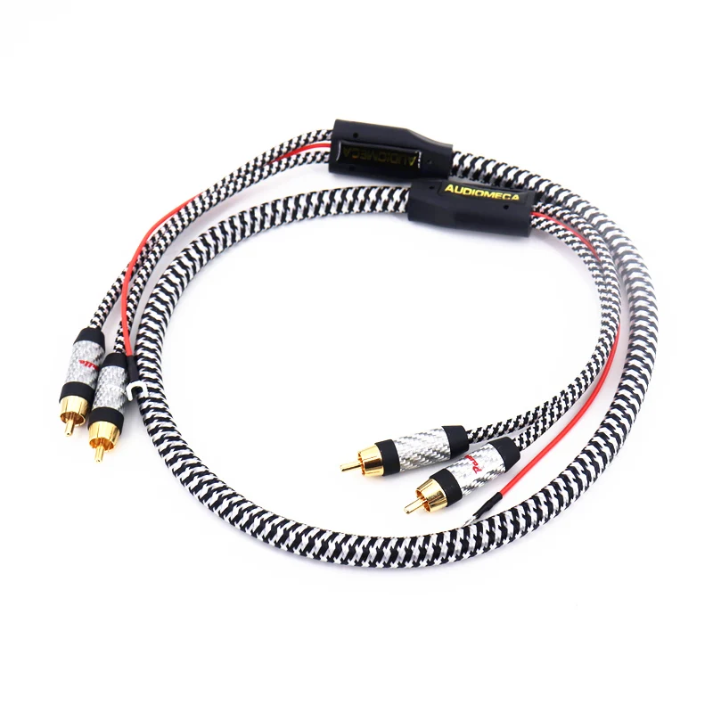 Black tape player RCA audio cable