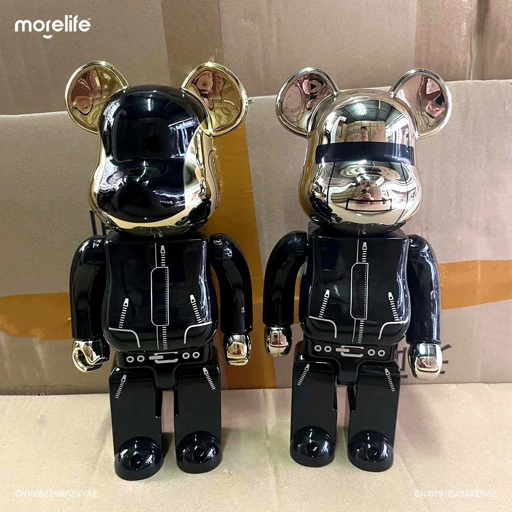 Bearbrick 400% Daft Punk Statues Sculptures Decoration Bear Ornament Tide Play Joint Rotating Doll Doll 28cm Statue Model Decor