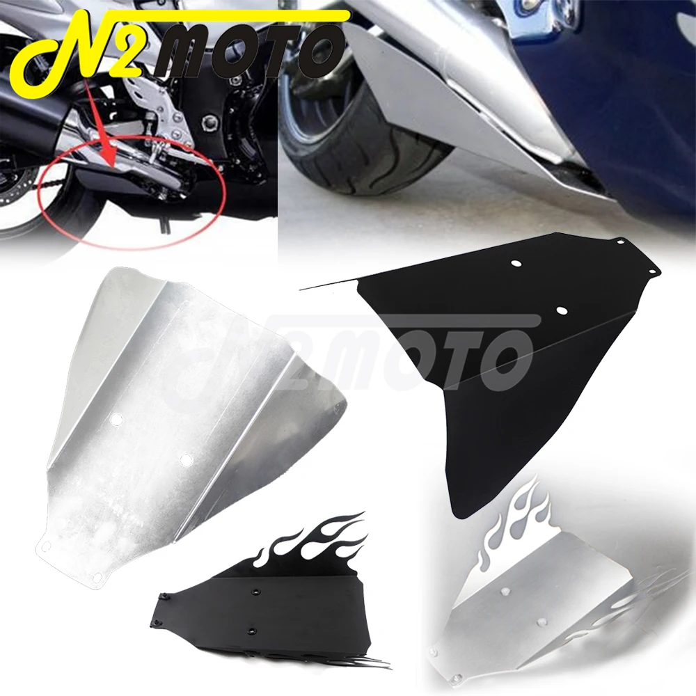 Motorcycle Engine Chassis Protector Shield Lower Belly Pan Cover For Suzuki Hayabusa GSX1300R 1999-07 Fire Flame Cowl Under Wing