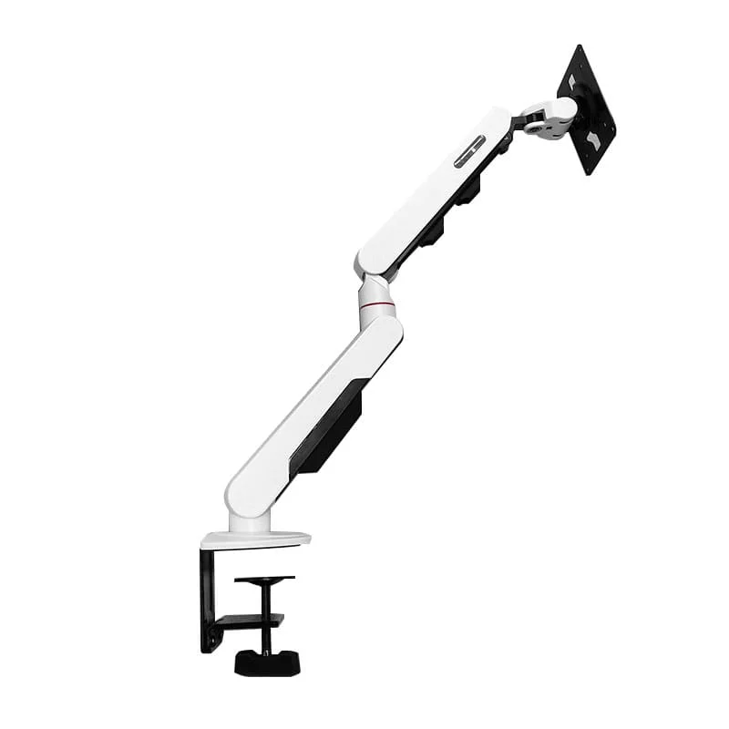 New White Vesa Desk Mount Arm 90 Degree Rotation Floating Height Adjust Office Screen Arm