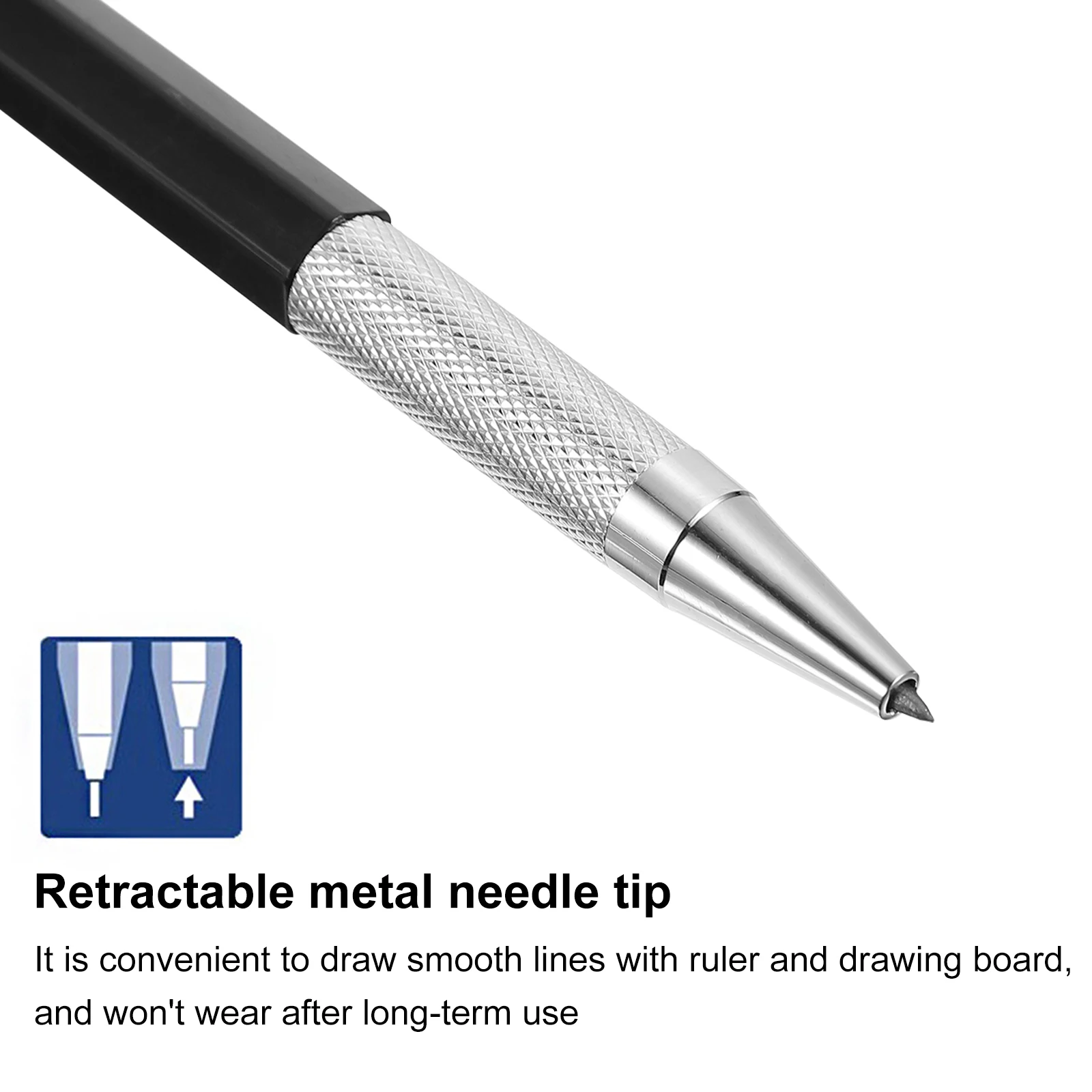 

3 Sets Automatic Mechanical Pencils Sketch Drawing Refill Leads Student Stationery Quality Portable Case Included