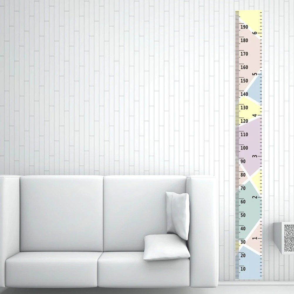 

Baby Growth Height Ruler Baby Growth Chart Waterproof Canvas Wall Decor Kids Room Space Cartoon Design Wooden Hanger