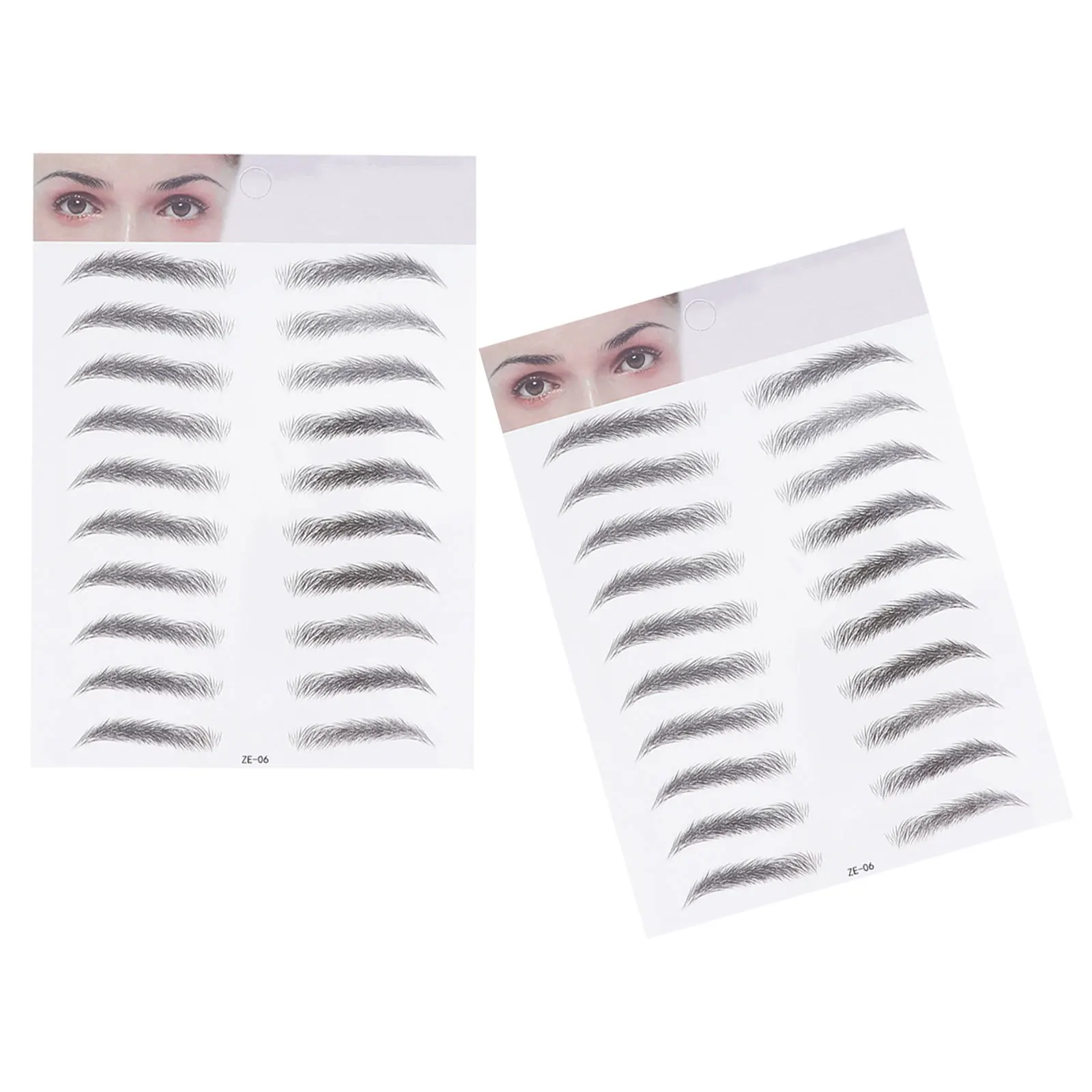 Autocollants de transfert de sourcils, 2 pièces, outil d'aspect réaliste pour hommes et femmes, Application de Type 6, usage quotidien, Imitation de sourcils