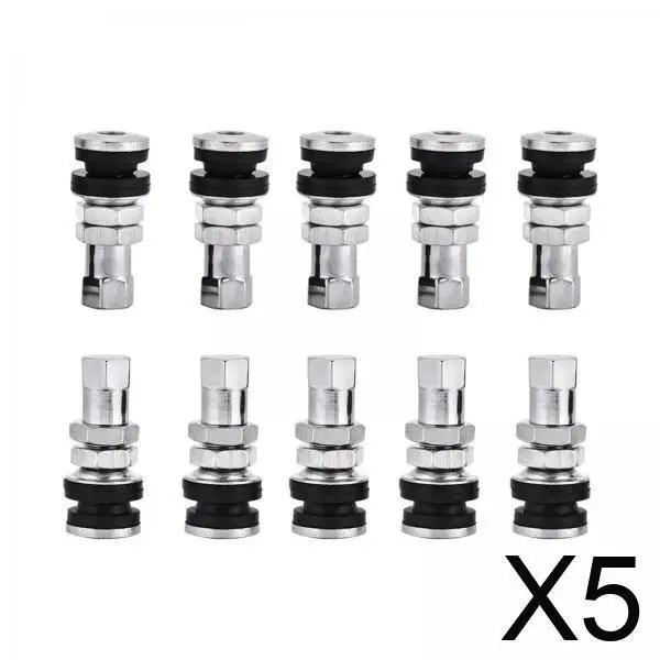 

Tubeless Metal Tyre Valve Stems Aluminum Alloy Short Stem Tire Valves with Rubber Gasket for Lawn Mower Go Kart Truck