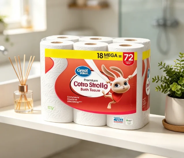 HOT SALE Ultra Strong 2-Ply Toilet Paper 18 Mega Rolls, Soft & Thick, Compare to Leading Brands, BEST SELLER