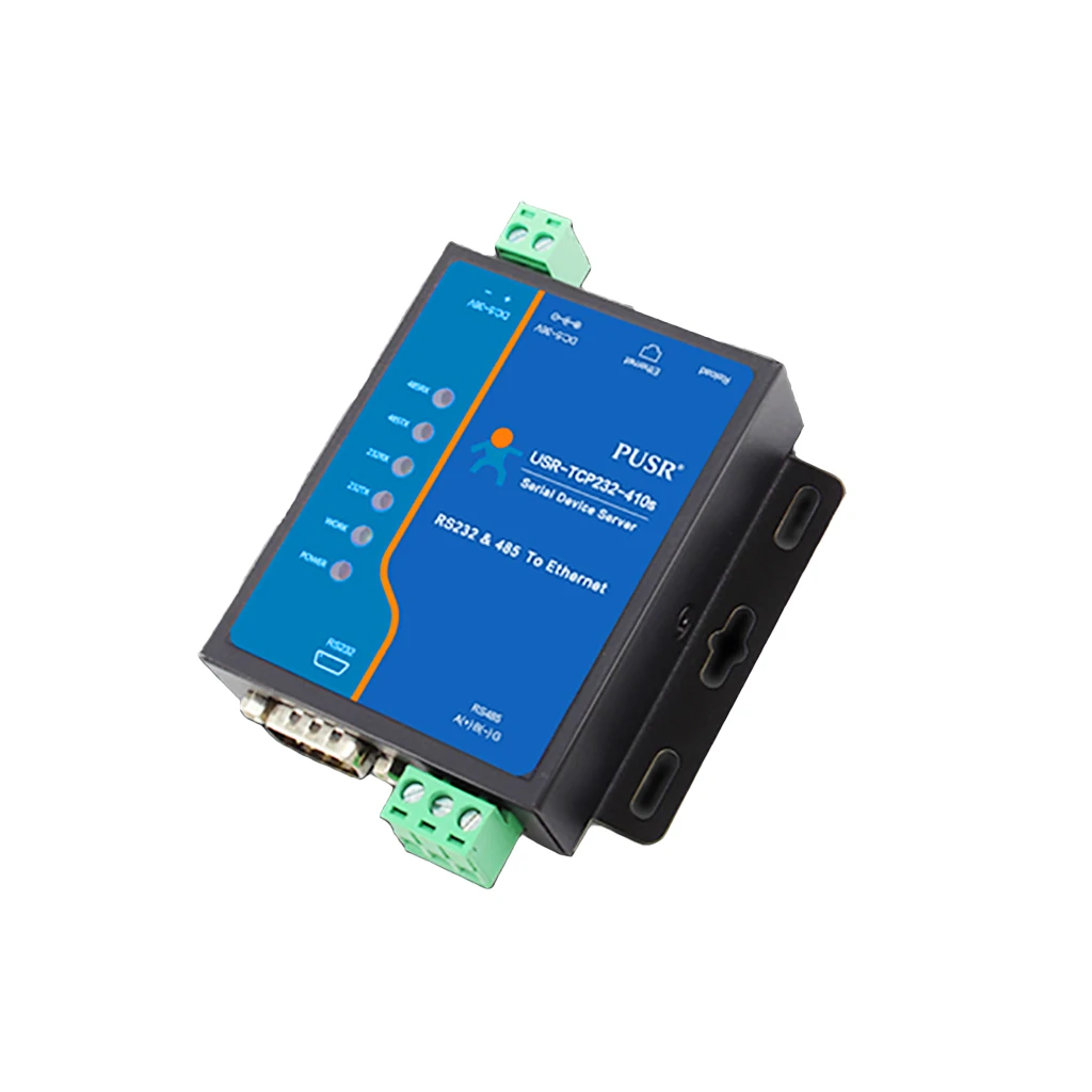 

USR-TCP232-410s RS232 RS485 Serial Port to Ethernet Converter Dual Ports Serial Device Server Support Transparent TCP/UDP/HTTP