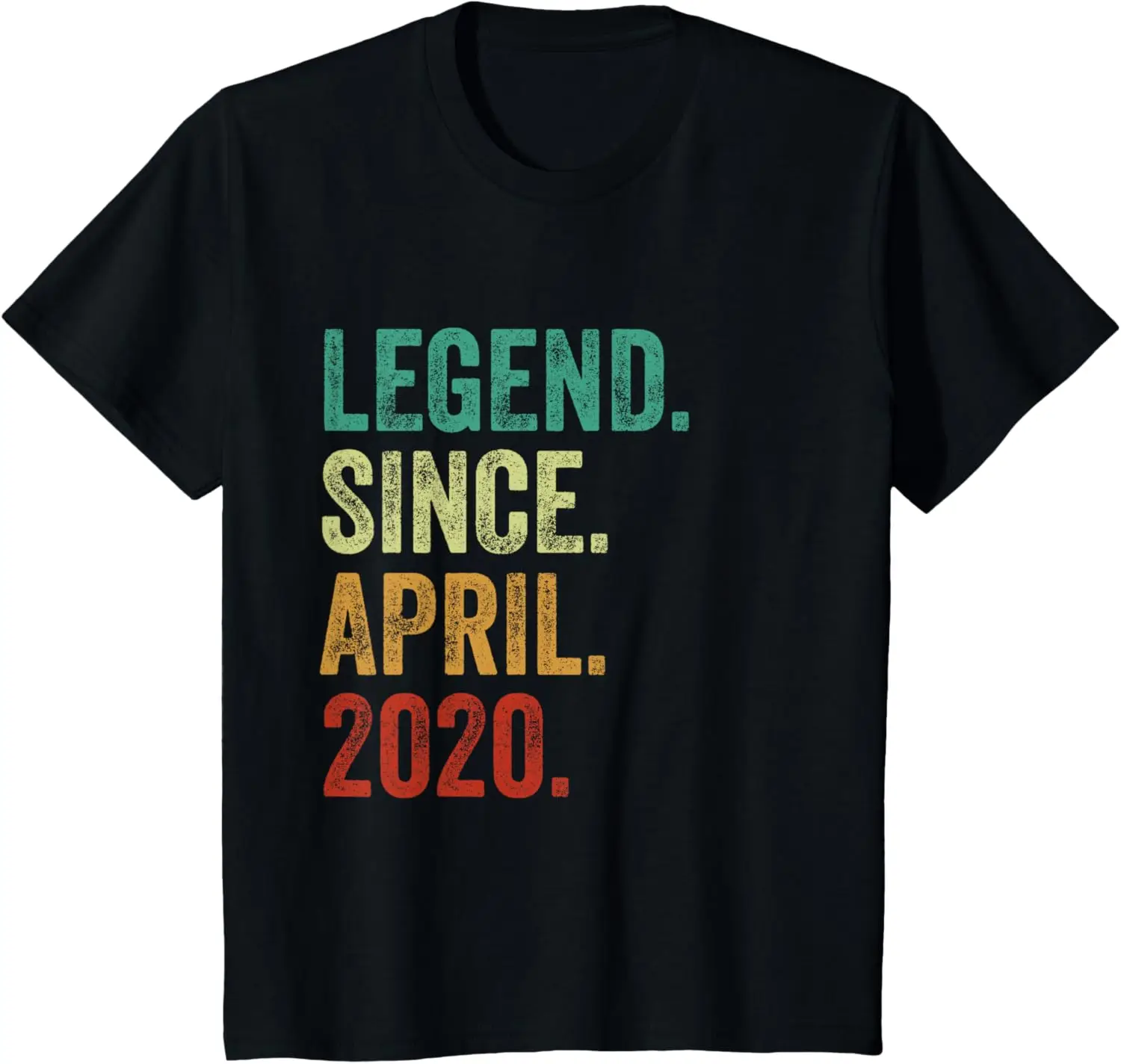 

Kids 4 Years Old Legend Since April 2020 4th Birthday T-Shirt